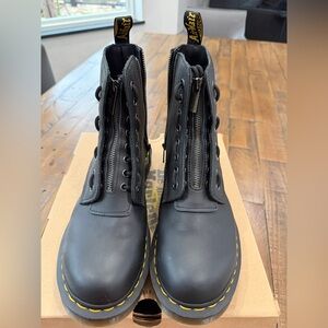 Dr. Martens 1460 pascal front zip Black Combat Boots